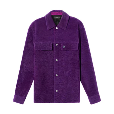 AMIRI SS23 Solid Color Straight Long Sleeve Jacket Purple () PS23MLJ005-510