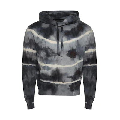 AMIRI SS23 Tie-Dye Drawstring Hoodie Gray Pullover PS23MKH011-974
