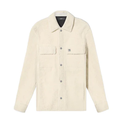 AMIRI SS23 White Minimalist Logo Straight-Cut Long Sleeve Jacket PS23MLJ005-271