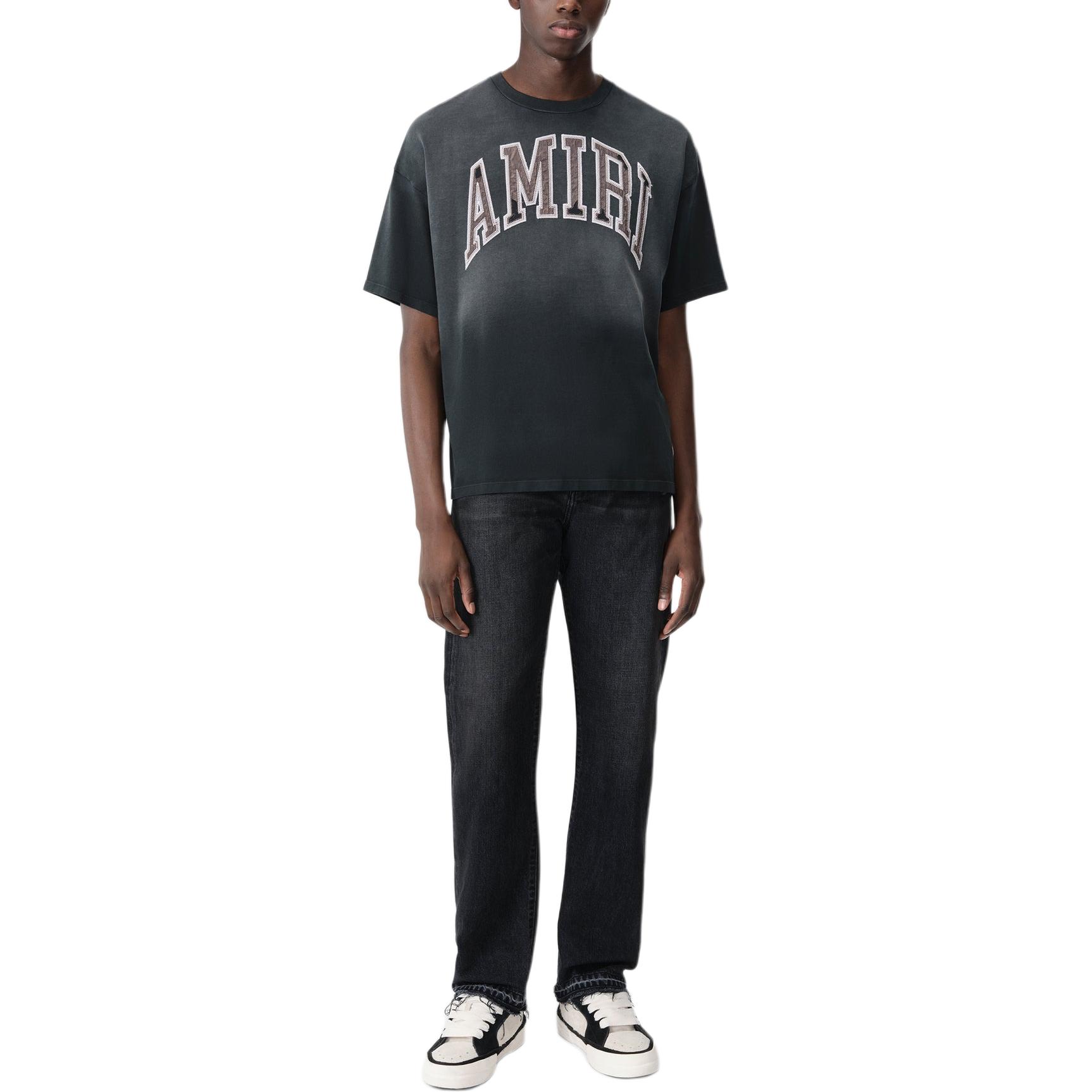 Lookbook AMIRI SS24 黑色圆领短袖图案标志T恤 休闲版型 AMJYTE1052-001