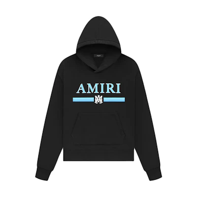 AMIRI SS24 Black Logo Hoodie Pullover Sweater Long Sleeve PS24MJL008-001