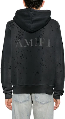 AMIRI SS24 Black Logo Hoodie Zip-Up Ribbed Oversized Sweatshirt AMJYHD1002-051 Shop AMIRI SS24 Black Logo Hoodie Zip-Up Ribbed Oversized Sweatshirt AMJYHD1002-051