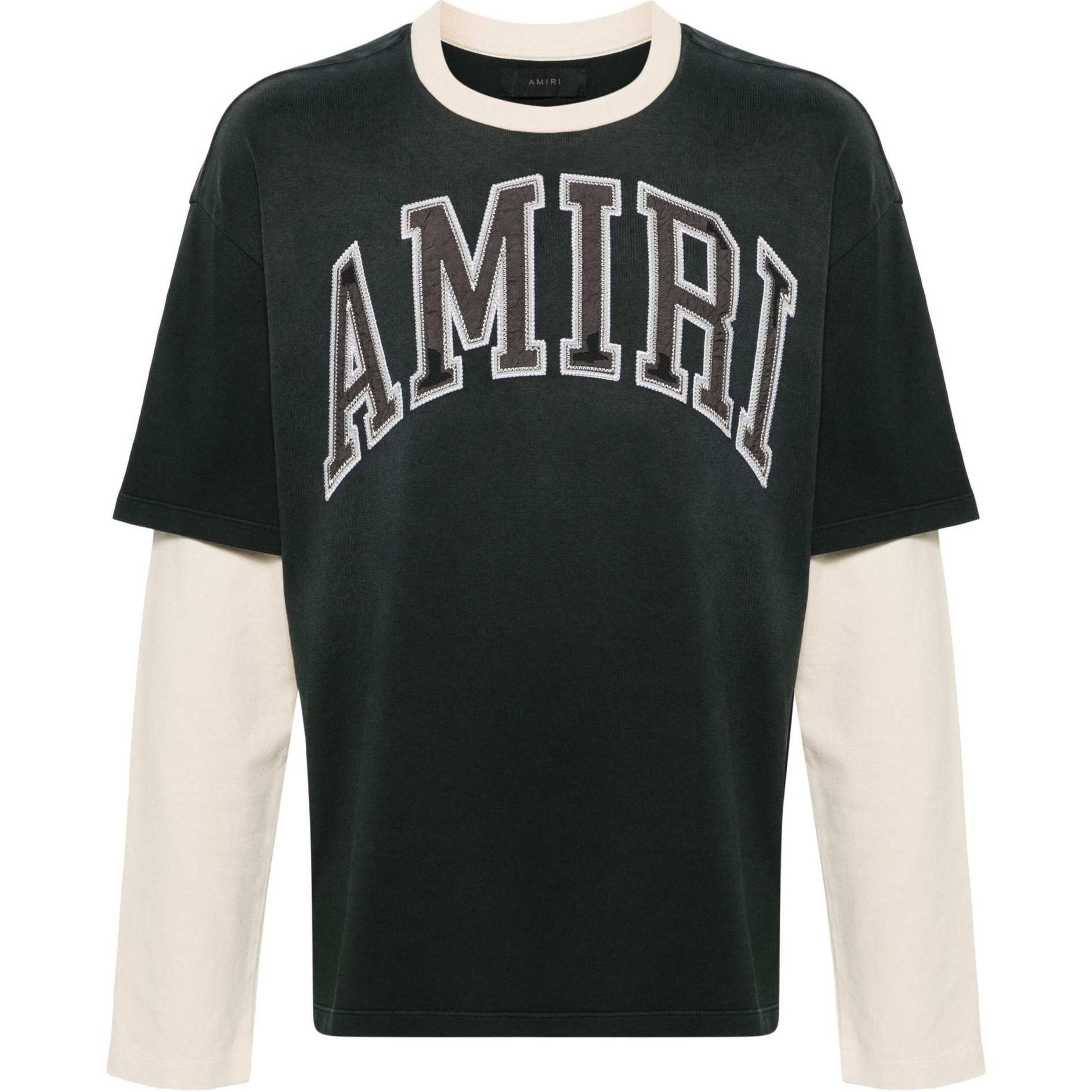 AMIRI SS24 Black Oversized Letter Graphic Long-Sleeve T-Shirt. AMJYTE1053-BLACK