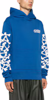 Purchase AMIRI 男士SS24藍色圖案印花寬鬆連帽上衣。 AMJYHD1051-BLUE