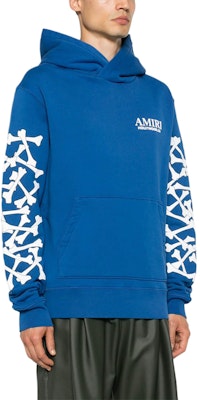 AMIRI 男士SS24藍色圖案印花寬鬆連帽上衣。 AMJYHD1051-BLUE Purchase AMIRI 男士SS24藍色圖案印花寬鬆連帽上衣。 AMJYHD1051-BLUE