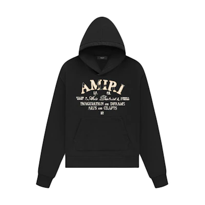 AMIRI SS24 Letter Print Oversized Hoodie Black AMJYHD1001-001