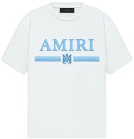 AMIRI SS24 Ma Bar Tee White Crewneck Logo Embroidered T-Shirt. PS24MJL007-100 AMIRI SS24 Ma Bar Tee White Crewneck Logo Embroidered T-Shirt. PS24MJL007-100