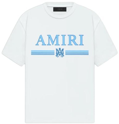 AMIRI SS24 Ma Bar 白色刺繡標誌短袖T恤 圓領T-shirt。 PS24MJL007-100 Order AMIRI SS24 Ma Bar 白色刺繡標誌短袖T恤 圓領T-shirt。 PS24MJL007-100
