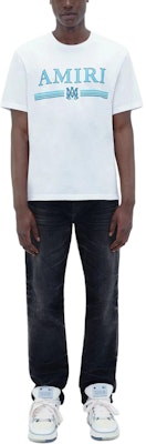 AMIRI SS24 Ma Bar 白色刺繡標誌短袖T恤 圓領T-shirt。 PS24MJL007-100 Details for AMIRI SS24 Ma Bar 白色刺繡標誌短袖T恤 圓領T-shirt。 PS24MJL007-100