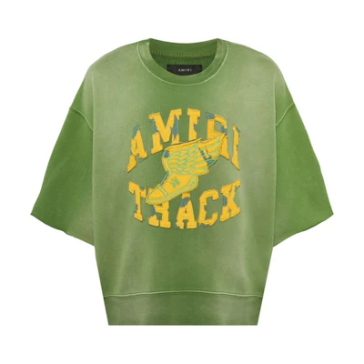 AMIRI SS24 Oversized Drop-Shoulder Crewneck Tee Green AMJYCW1003-310