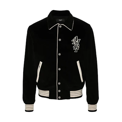AMIRI SS24 Single-Breasted Oversized Logo Patch Jacket Black () PS24MOS037-001