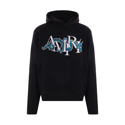 AMIRI SS24 Year of the Dragon Logo Hoodie Black Pullover AMJYHD1004-001