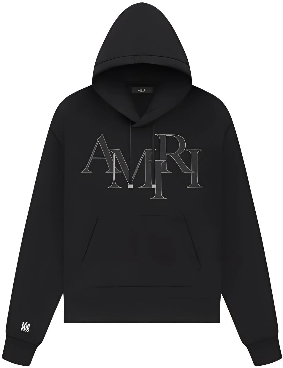 amiri-staggered-logo-hoodie-black-pullover-sweatshirt-ps-24-mjl-016-001