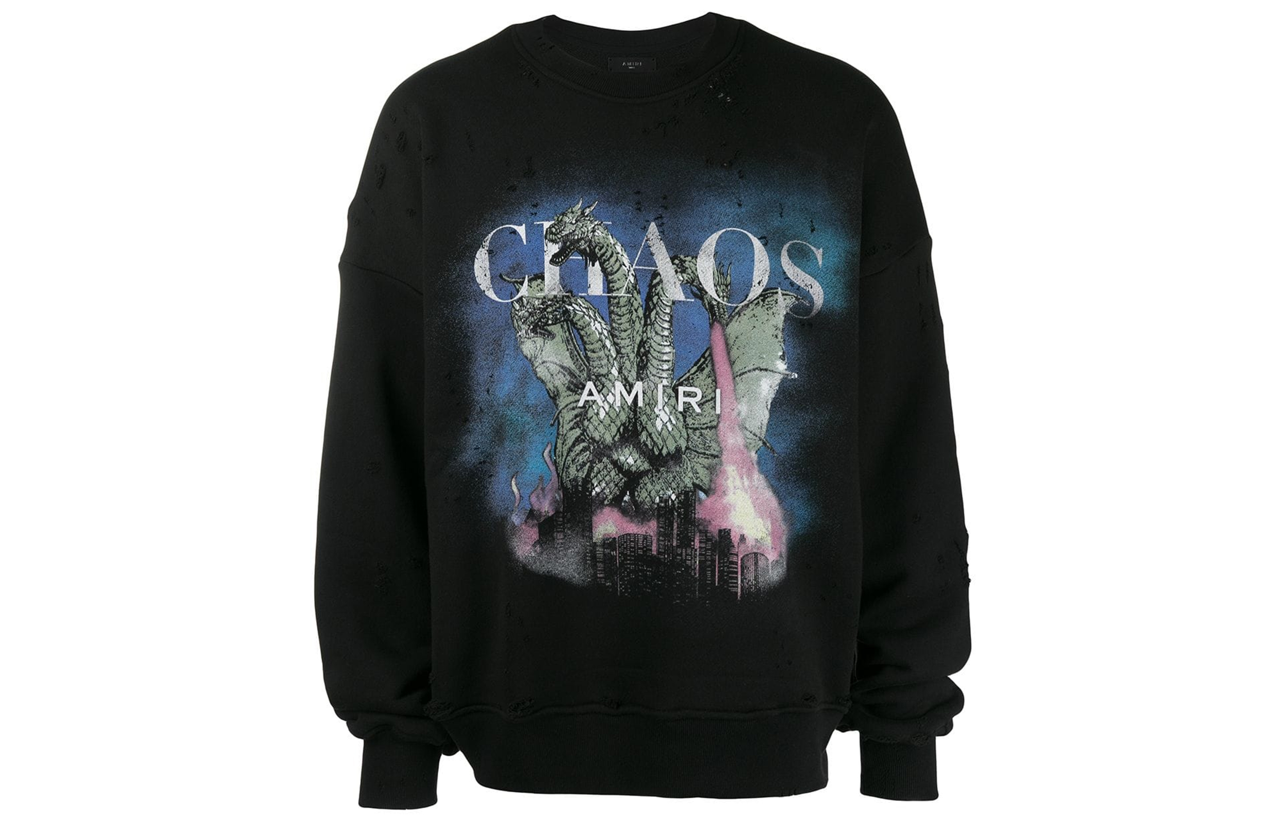 AMIRI Three-Headed Dragon Crewneck Sweatshirt Black () F9M02123TE