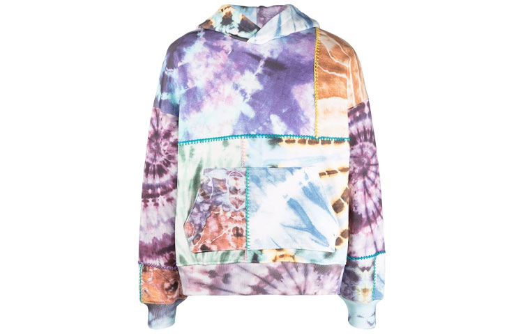 AMIRI Tie-Dye Patchwork Hoodie Multicolor MJOH003-900