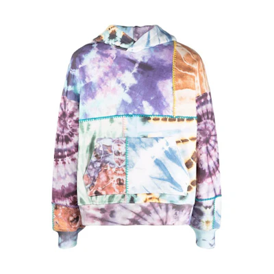 AMIRI Tie-Dye Patchwork Hoodie Multicolor MJOH003-900