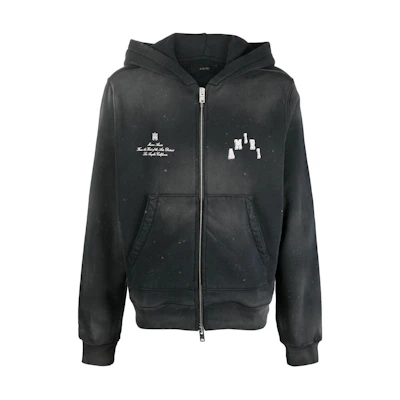 AMIRI Vintage College Style Black Hoodie for Men PF23MJG022-001