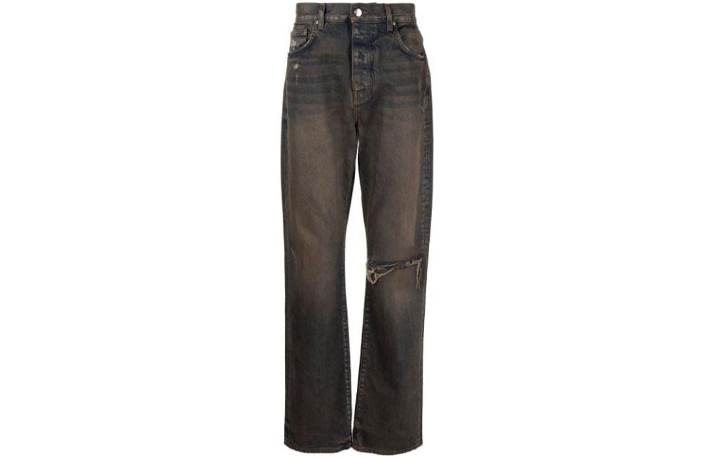 AMIRI Vintage Distressed Straight-Leg Jeans Men PS23MDF008-DARK 圖 2
