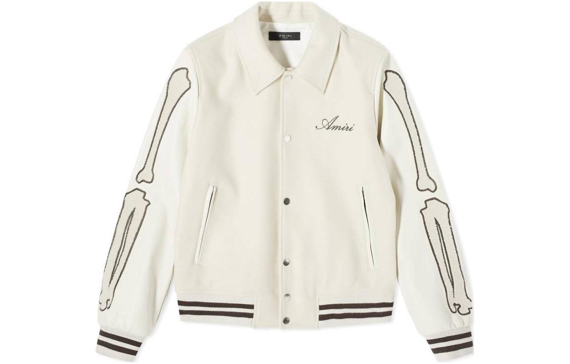AMIRI White Logo Button-Up Long Sleeve Jacket AMOUVY1002-271