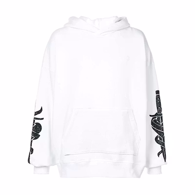 AMIRI White Sweatshirt with Double Arm Embroidery MKHDPGDG