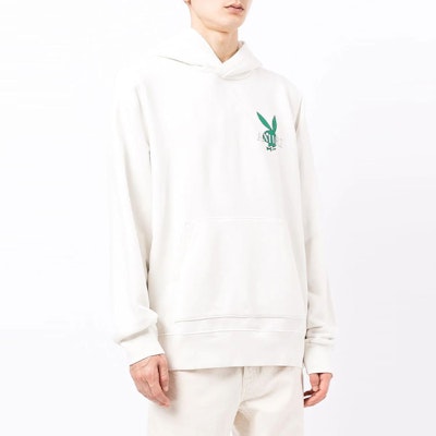 アミリ x プレイボーイ コットンロゴフーディプルオーバー ホワイト. MJGH017-128 Purchase アミリ x プレイボーイ コットンロゴフーディプルオーバー ホワイト. MJGH017-128