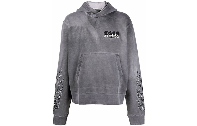 AMIRI The Great City Workshop SS22 Logo Hoodie Grey Collaboration PS22MJG031-001