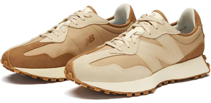ANB Brand x New Balance 327 ''Beige Gum'' Sneakers MS327AAN Shop ANB Brand x New Balance 327 ''Beige Gum'' Sneakers MS327AAN