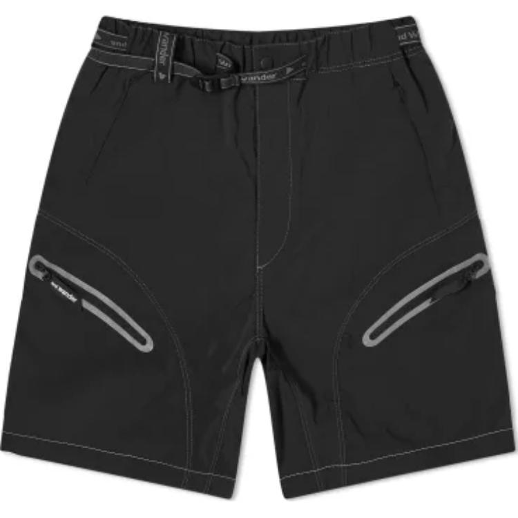 and wander  Black Elastic Waist Casual Shorts 5744152142-010
