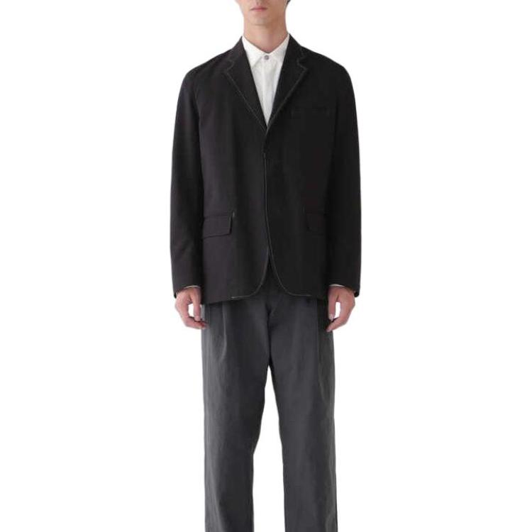 Shop and wander Jaket Blazer Lengan Panjang Butang Warna Hitam Solid 5744181145-010