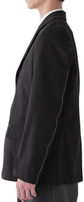 and wander Jaket Blazer Lengan Panjang Butang Warna Hitam Solid 5744181145-010 Details for and wander Jaket Blazer Lengan Panjang Butang Warna Hitam Solid 5744181145-010