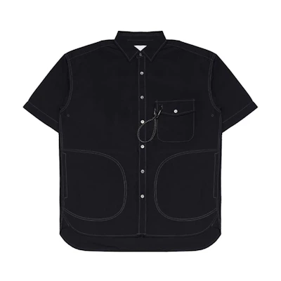 and wander Black Solid Short-Sleeve Button-Up Shirt 5744183166-010