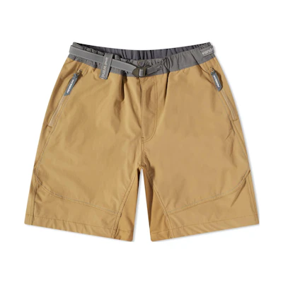 and wander Colorblock Letter Zip Casual Shorts Light Brown 5743122037