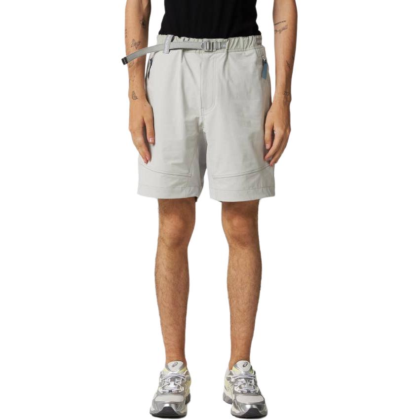 Lookbook and wander Seluar Pendek Kasual Kelabu Longgar Pinggang Elastik 5744122109-021