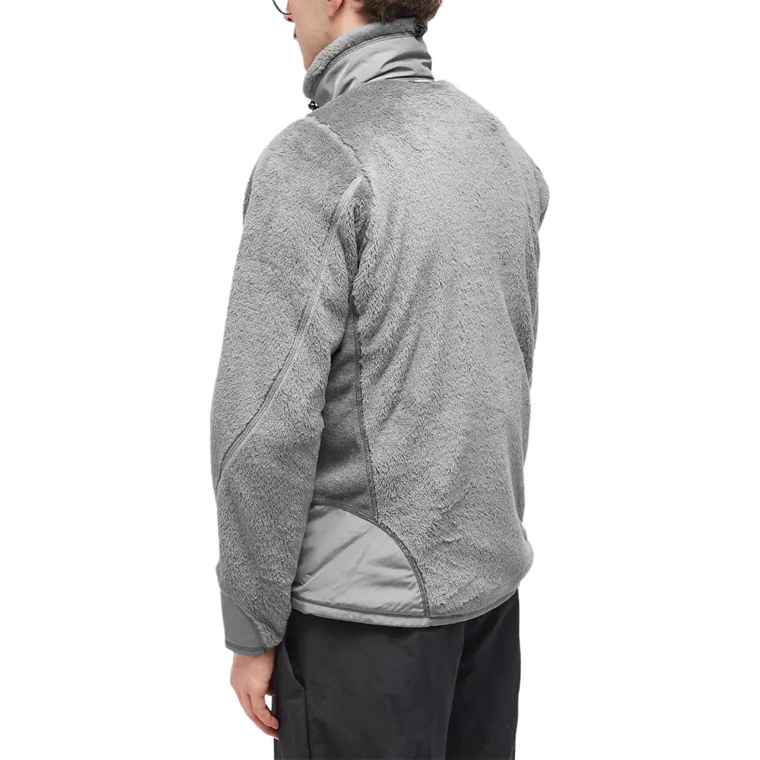 Shop and Wander Jaket Kelabu Loose-Fit Leher Tinggi Zip Penuh 5743241017-023