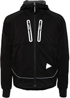 And Wander Logo Print Hooded Full-Zip Jacket Black 5743231014-010 And Wander Logo Print Hooded Full-Zip Jacket Black 5743231014-010