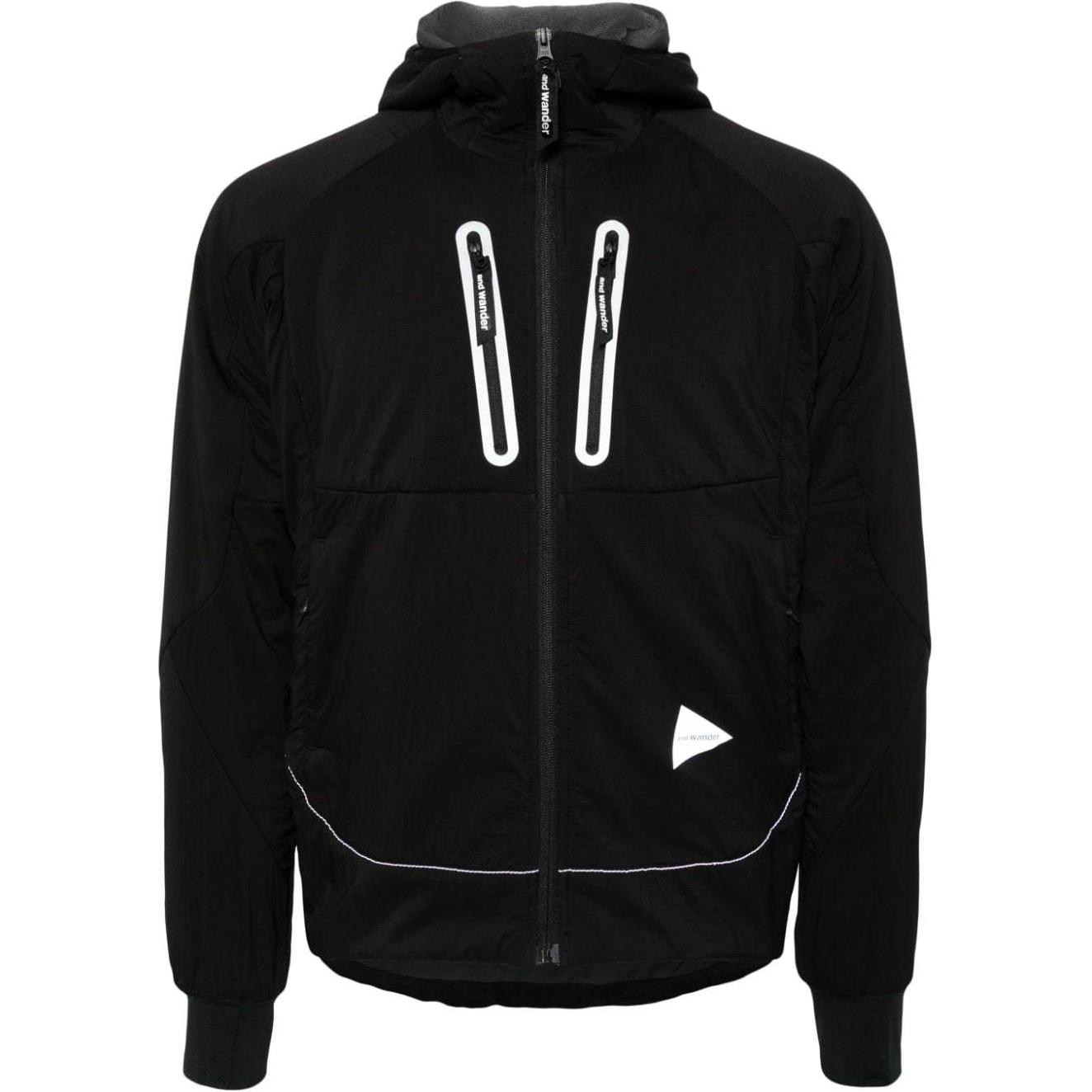 Order And Wander Jaket Zip Penuh Berhud Cetak Logo Hitam 5743231014-010