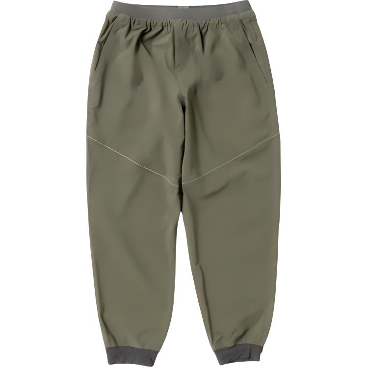 Order and wander Seluar Kasual Longgar Pinggang-Tinggi Elastik Warna Khaki 5744152297-180