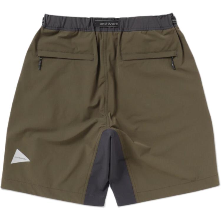 Lookbook and wander Seluar Pendek Kasual Hijau Longgar Zip Pinggang Tengah 5744122109-180