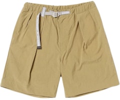 and wander Pleated Tapered Logo Embroidered Shorts Light Brown. 5744182177M040 and wander Pleated Tapered Logo Embroidered Shorts Light Brown. 5744182177M040