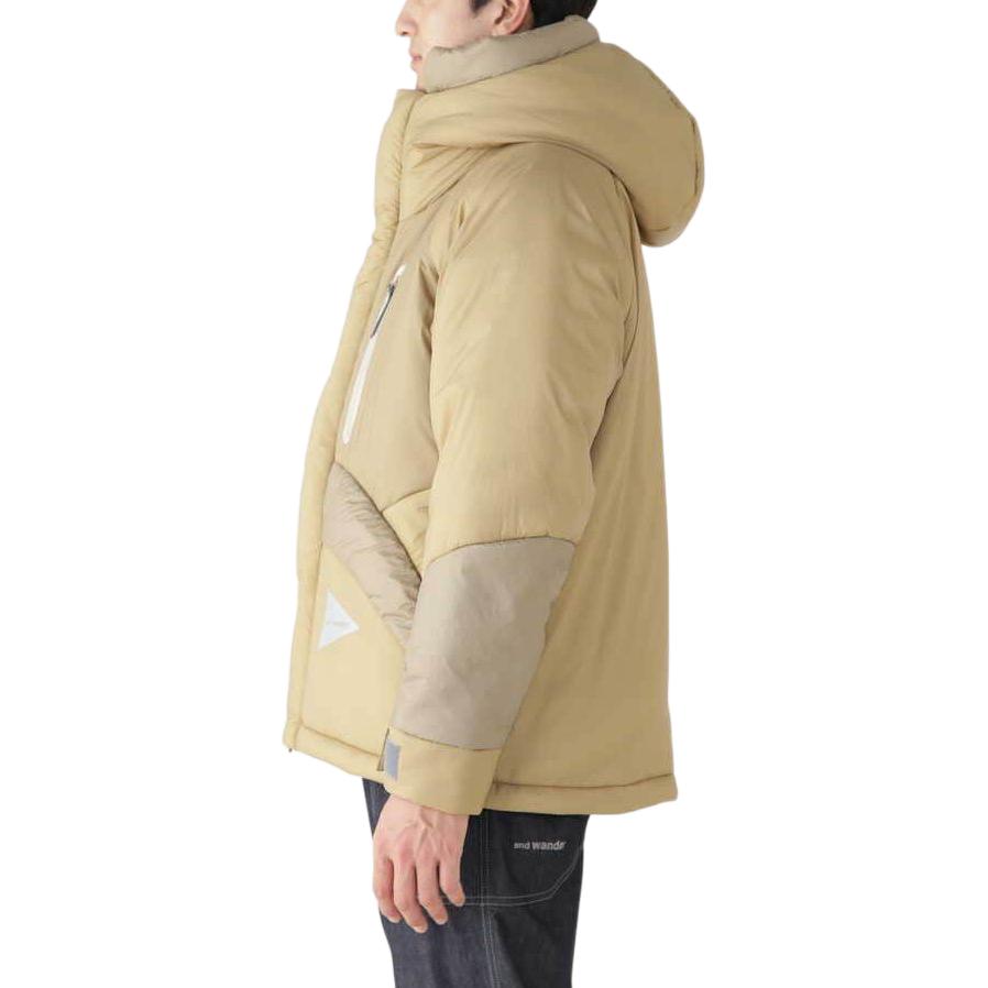 Details for アンドワンダー プリマロフト リップ ライトウェイト ブラウン フード付きジャケット 5743281049-040