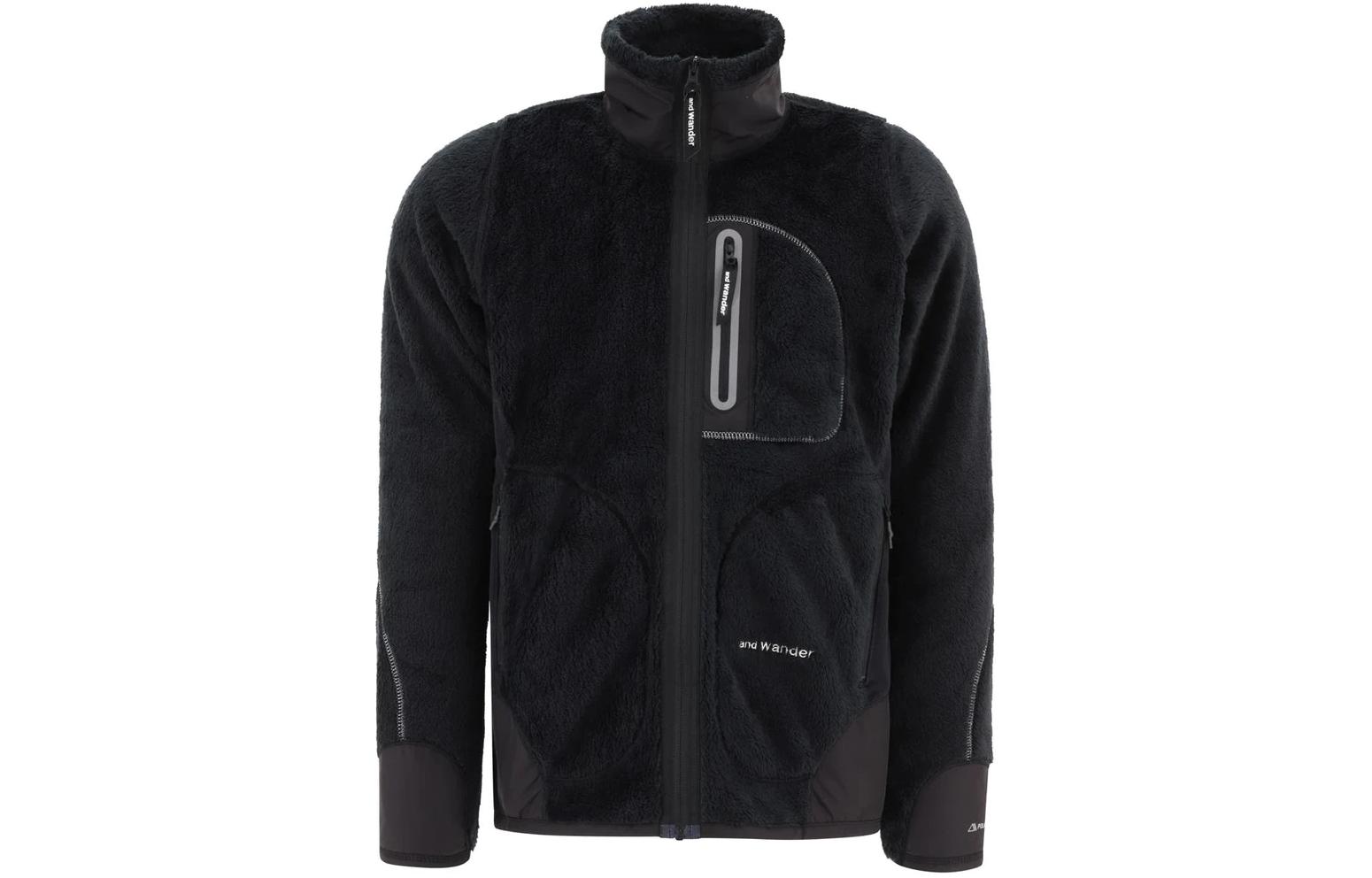 Order and wander Jaket Zip Berwarna Solid Hitam 5743241017-010