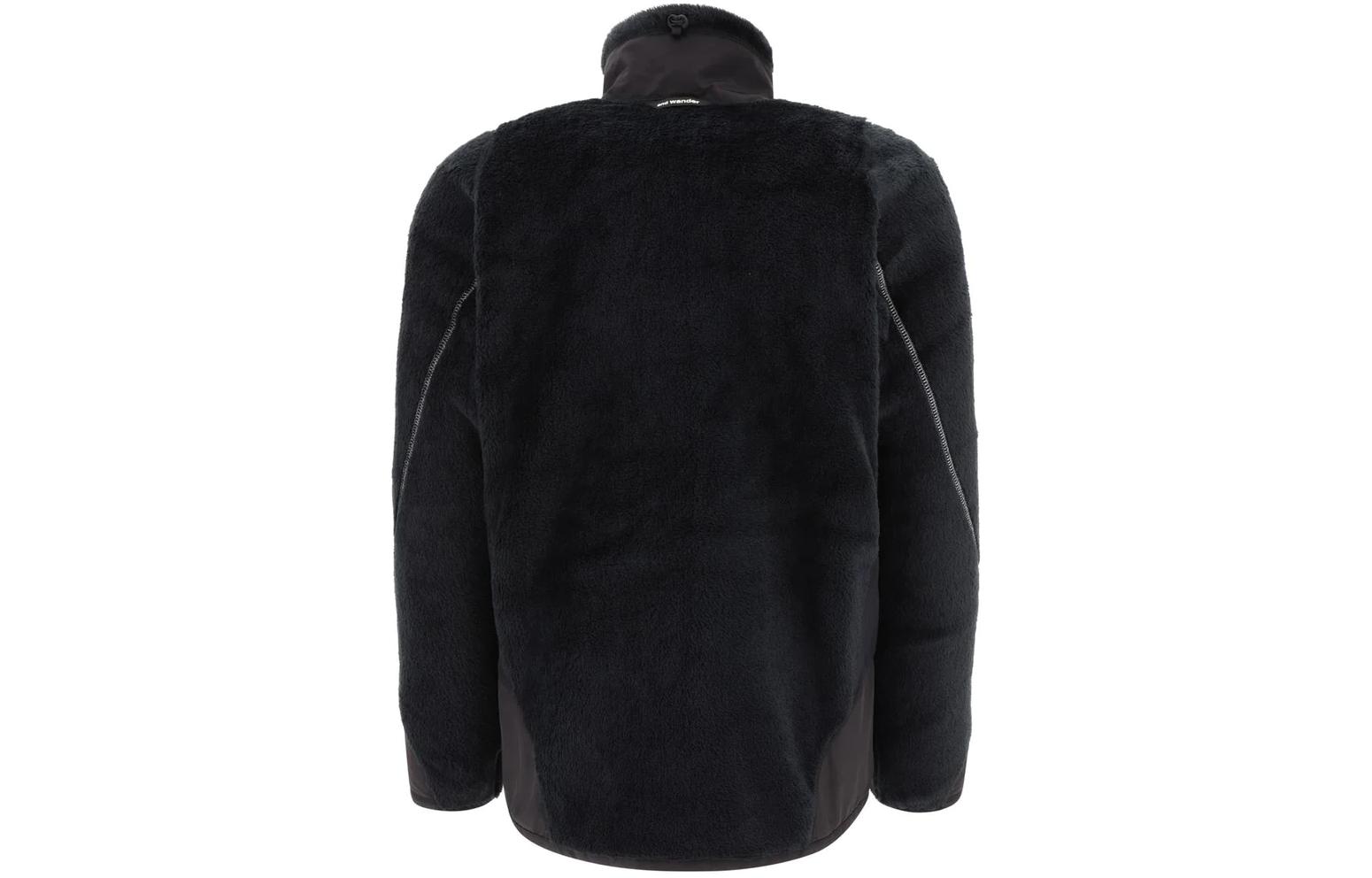 Lookbook and wander Jaket Zip Berwarna Solid Hitam 5743241017-010