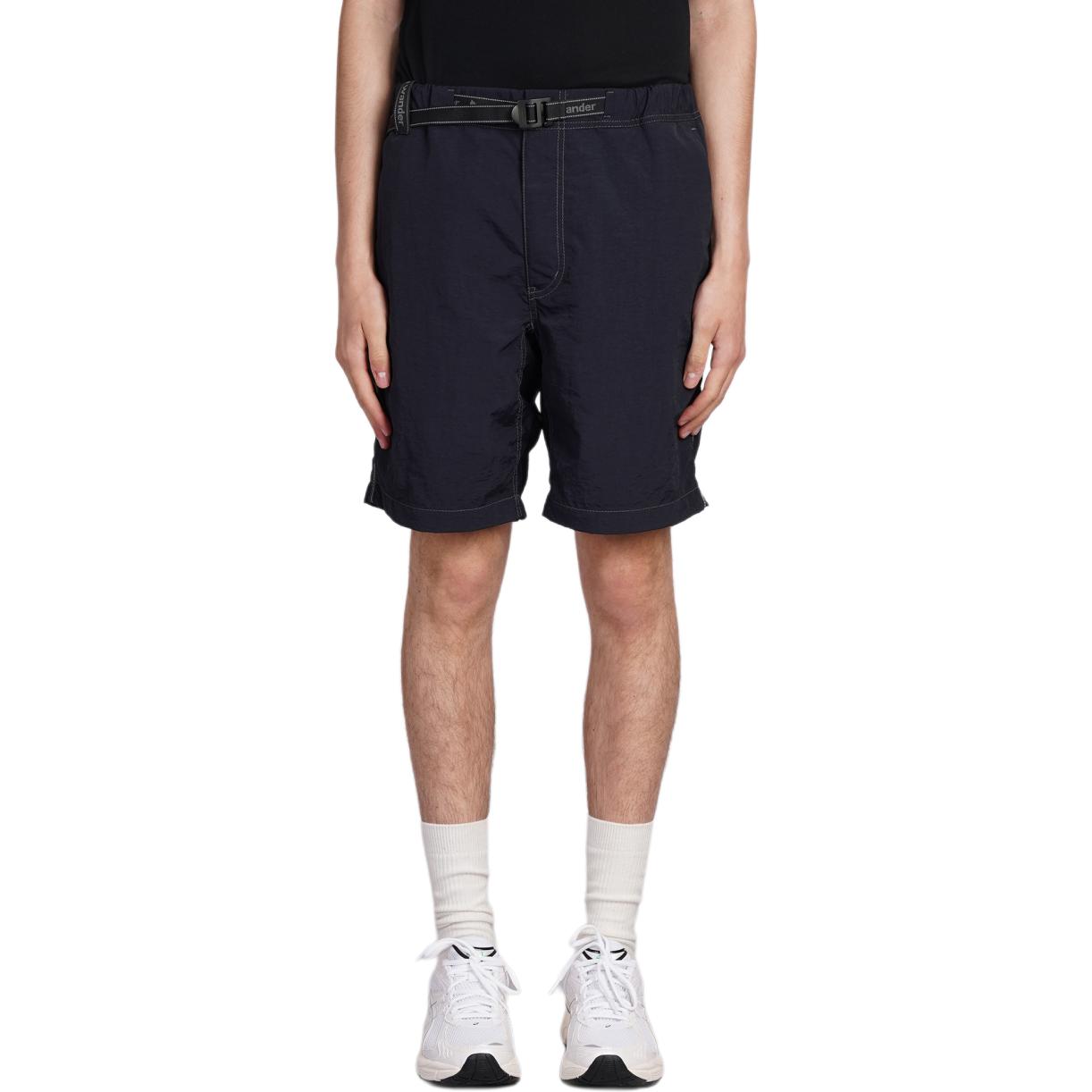 Order アンドワンダー ソリッドカラー ジップ カジュアルショーツ ブラック 5744152140-010