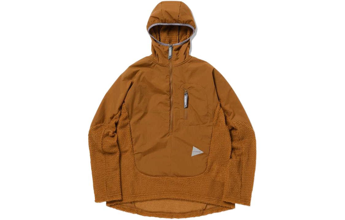 and wander Alpha Direct Hoodie Pullover Unisex Camel Color Long Sleeve Sweatshirt 5742241320-050