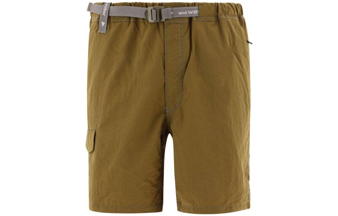and wander Belted Straight Shorts Matcha Green 5743152202180