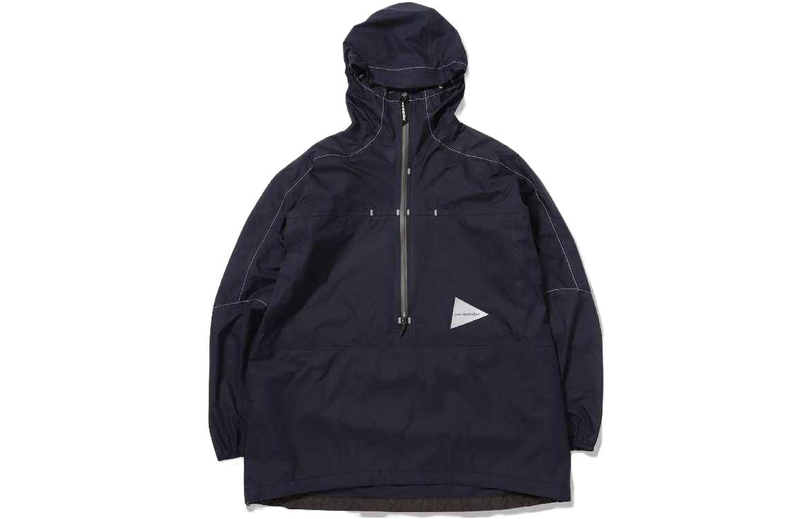 and wander Black Alphabet Logo Patch Hoodie 1122672M12007