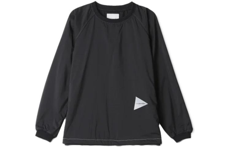 and wander Black Crewneck Long Sleeve Sweatshirt 5742284367-200