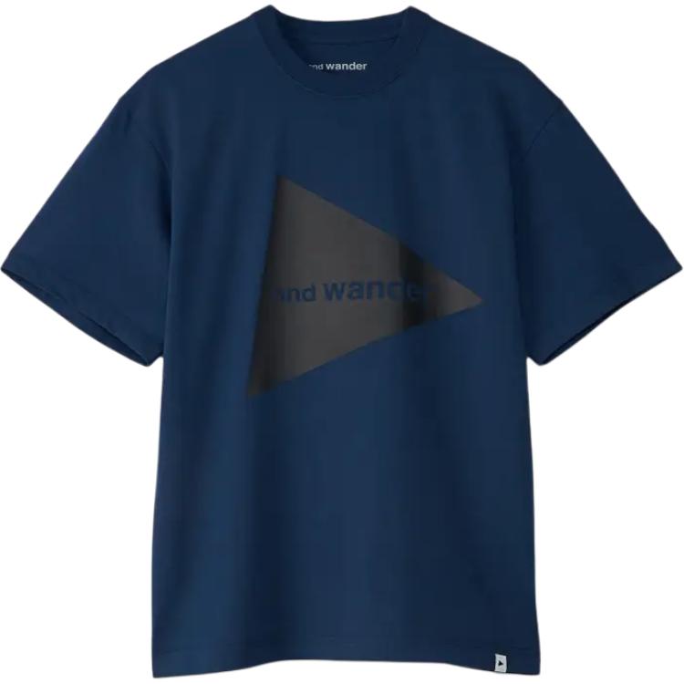 and wander Blue Printed Crewneck Short-Sleeve T-Shirt 5744184187-110