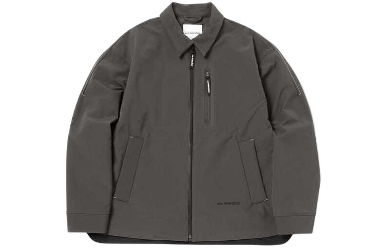 and wander Charcoal Unisex Full-Zip Jacket with Stand Collar 5742281351-022