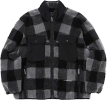 and wander Checkered Multi-Pocket Zip Jacket Unisex Black 5743281050S and wander Checkered Multi-Pocket Zip Jacket Unisex Black 5743281050S